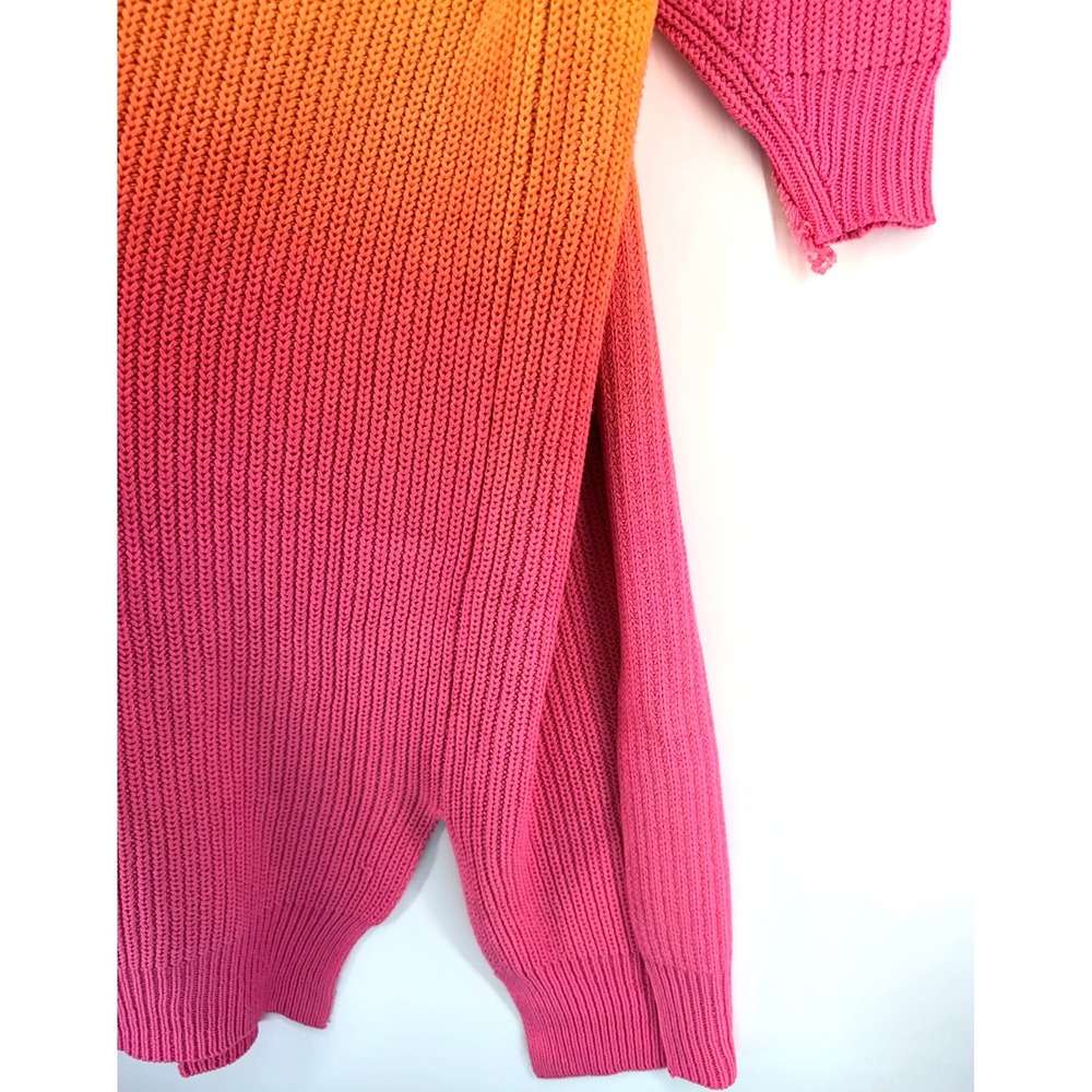 NWOT Free People Come Together Ombre Duster Cardigan Orange Boho Knit Sz XS - Picture 6 of 10